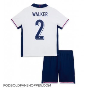 England Kyle Walker #2 Hjemmebanetrøje Børn EM 2024 Kortærmet (+ Korte bukser)